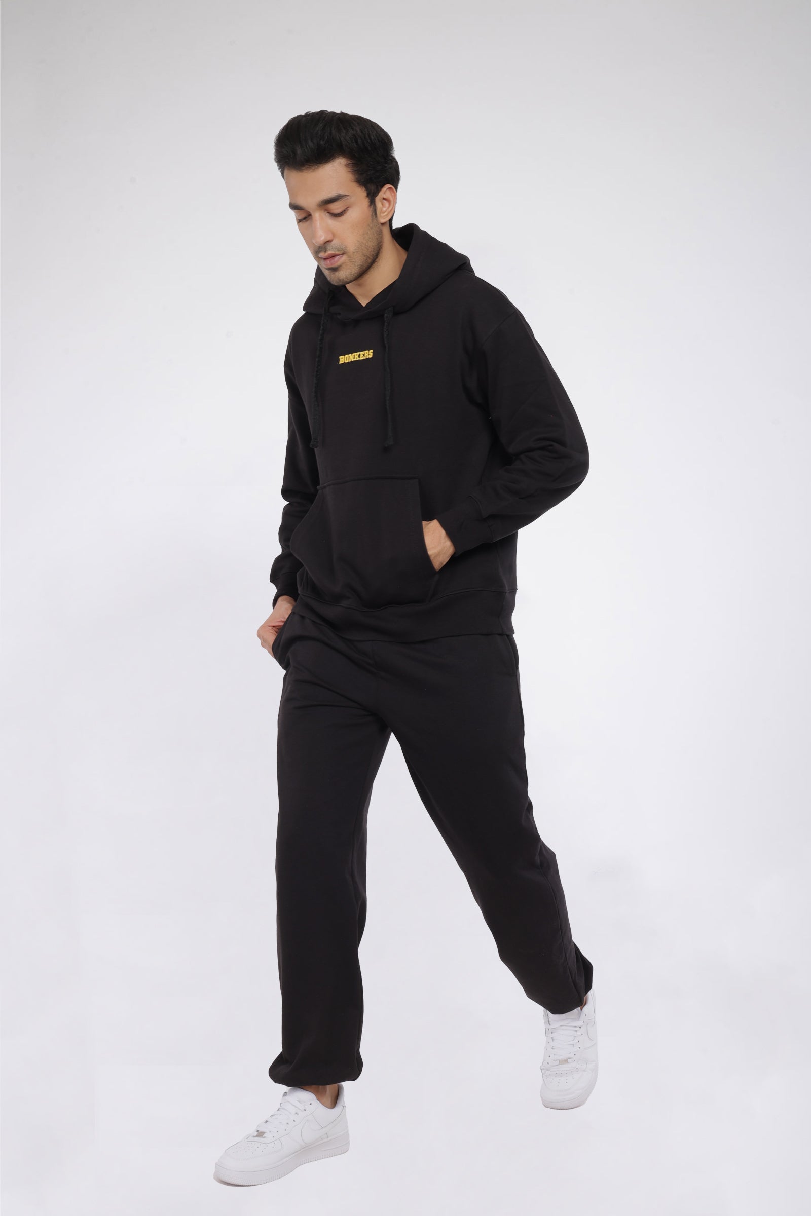 Black Signature Oversized Heavyweight Hoodie (Fleece) - Prime Fitz