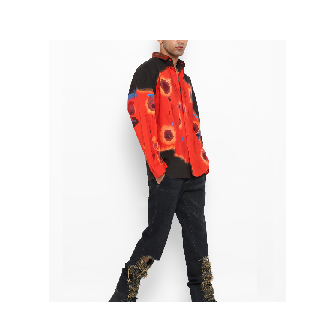 Huemn Blood Washed Shirt (Iconic Red)