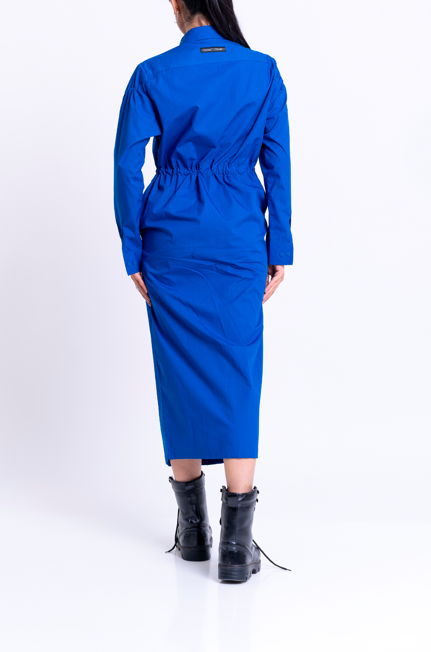 Drawstring Dress (Blue)