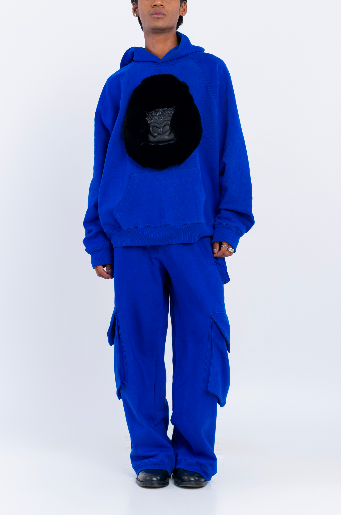 Huemn Classic Handmade Gorilla Hoodie (Blue)