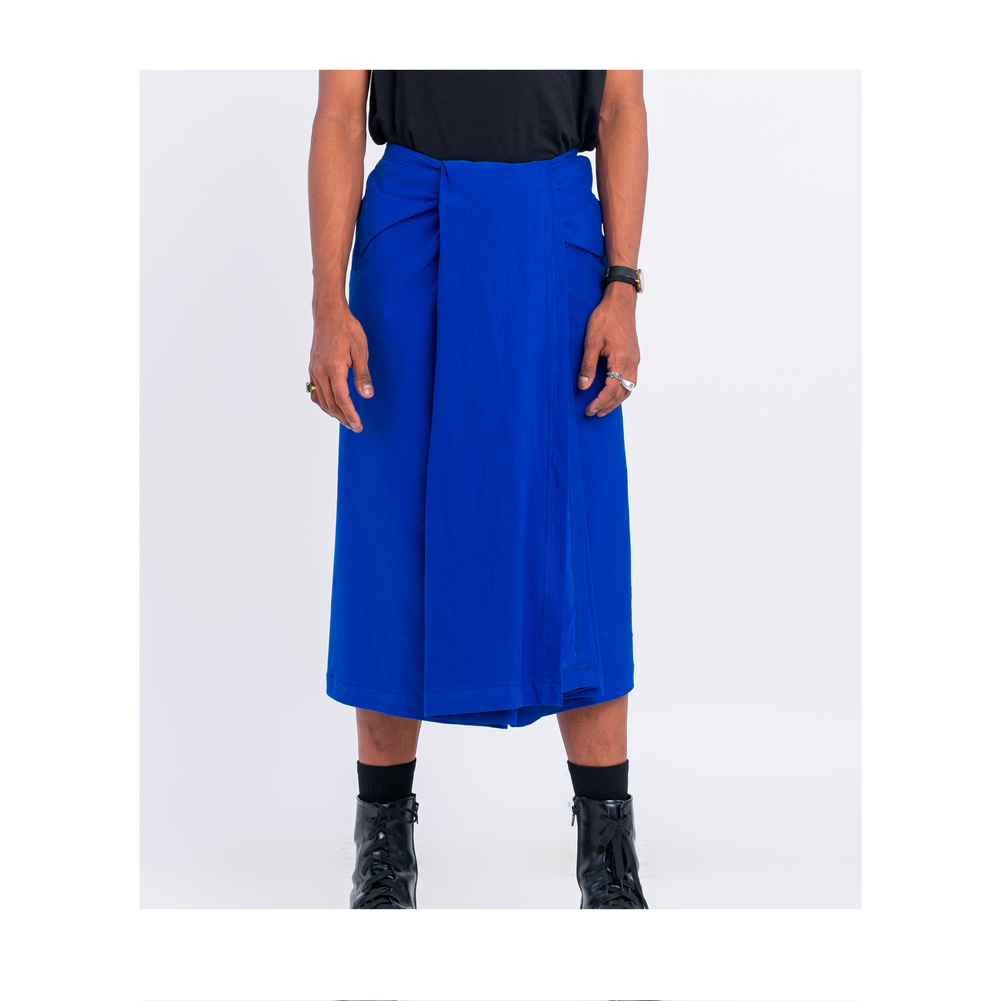 The Hybrid Lungi Skirt (Blue)