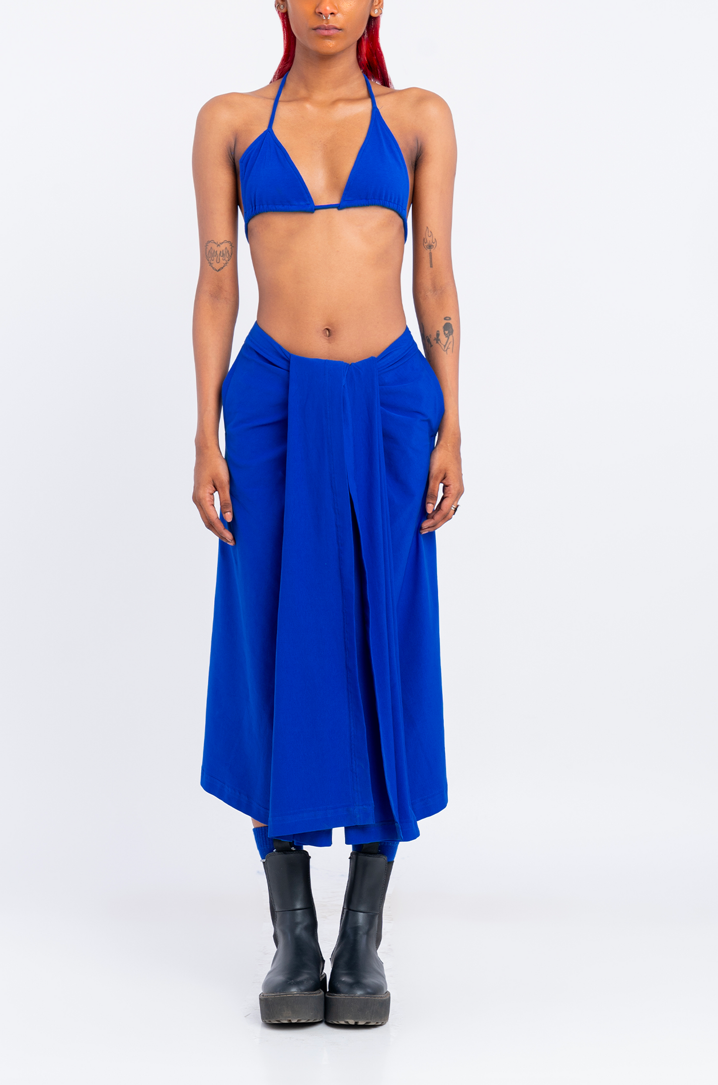 The Hybrid Lungi Skirt (Blue)