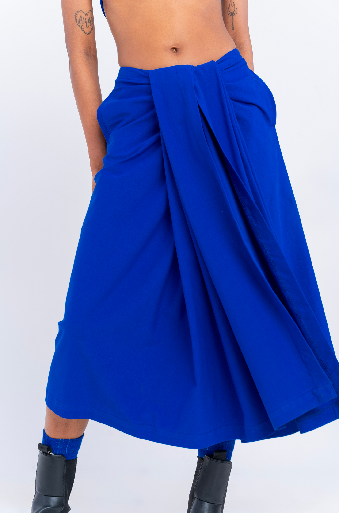 The Hybrid Lungi Skirt (Blue)