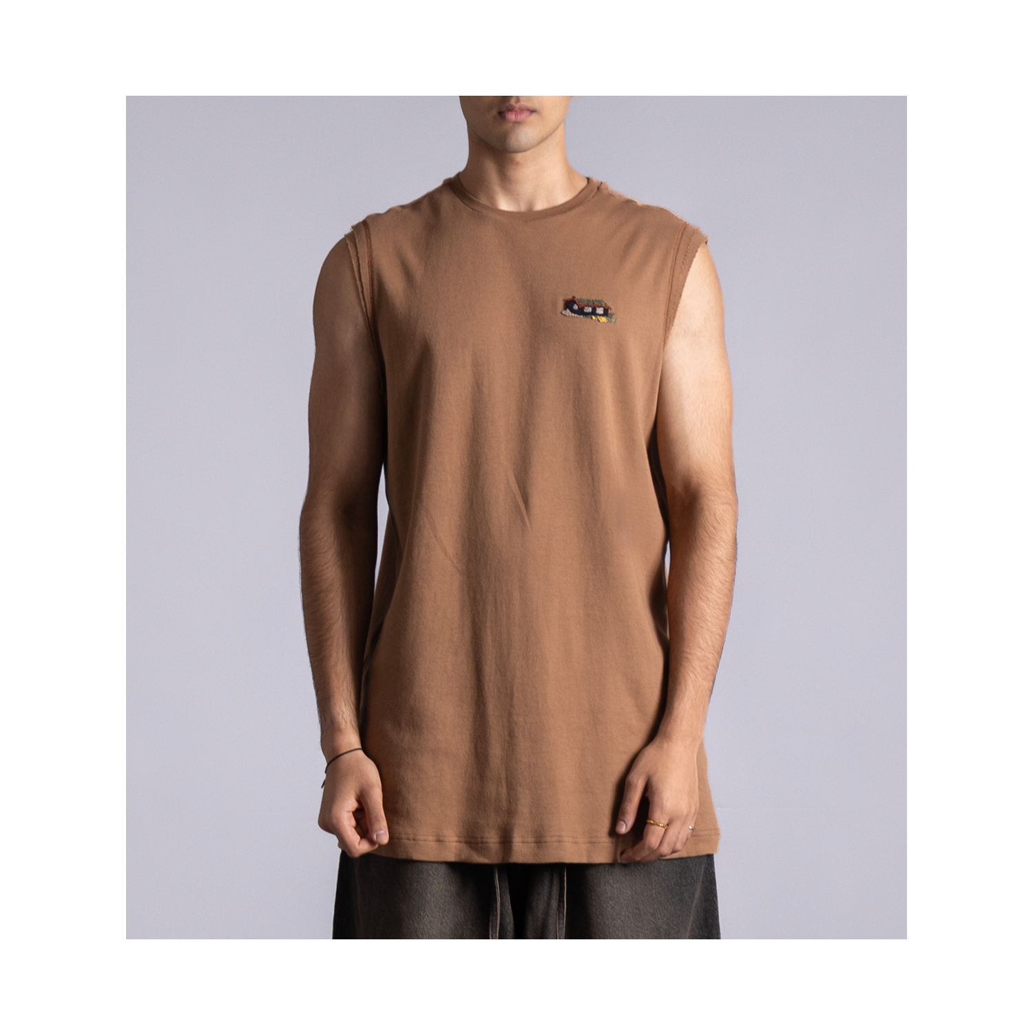 'The Ranch' Sleeveless T-shirt (Toffee)