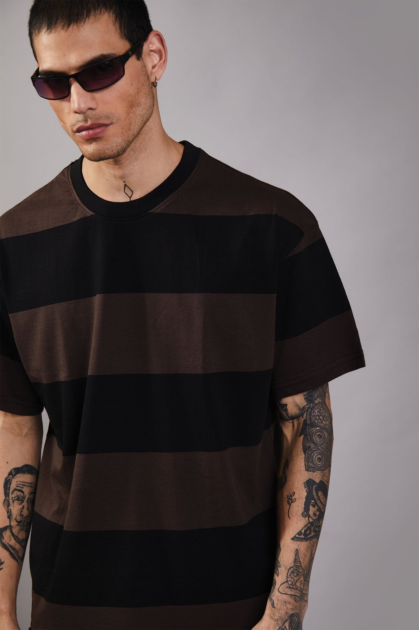 Coco Stripes Heavyweight Oversized T-shirt