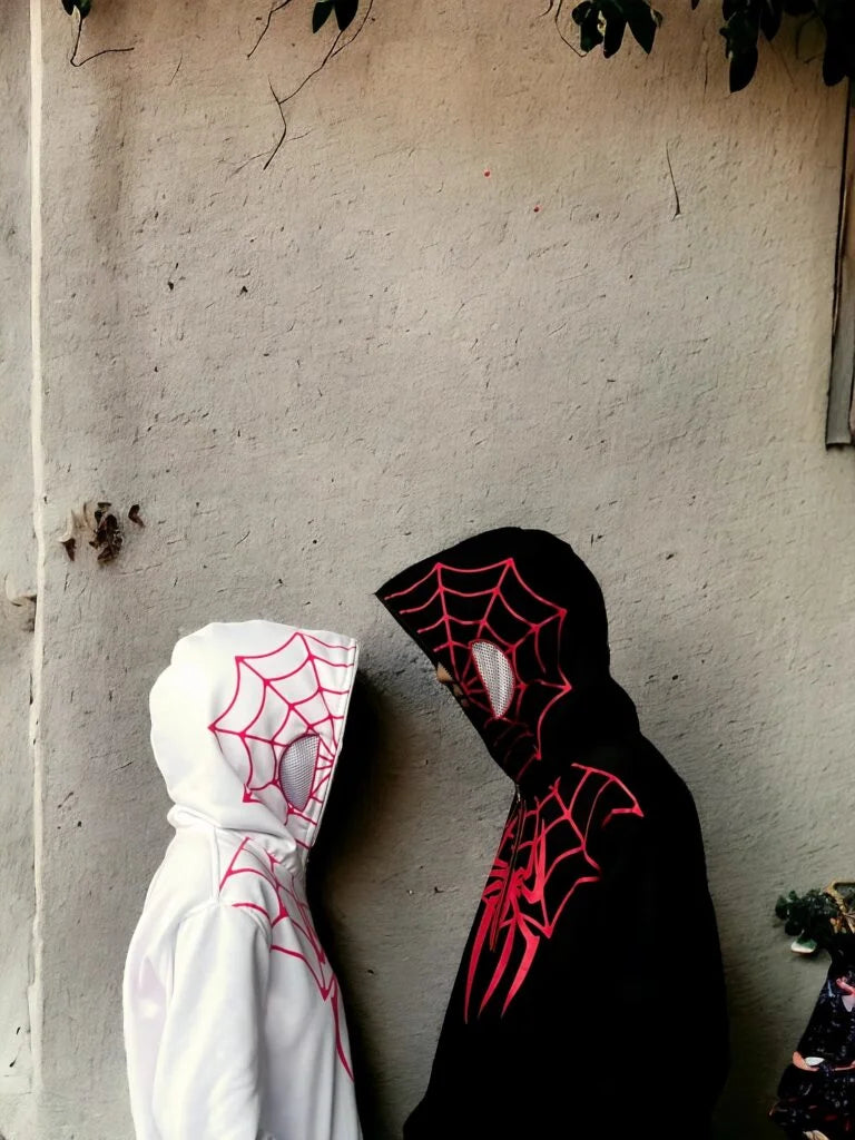 Couple Spider-Man Full Zipper Hoodies – Matching Superhero Style for Two - Prime Fitz