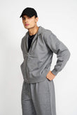 Dark Grey Melange Zipper