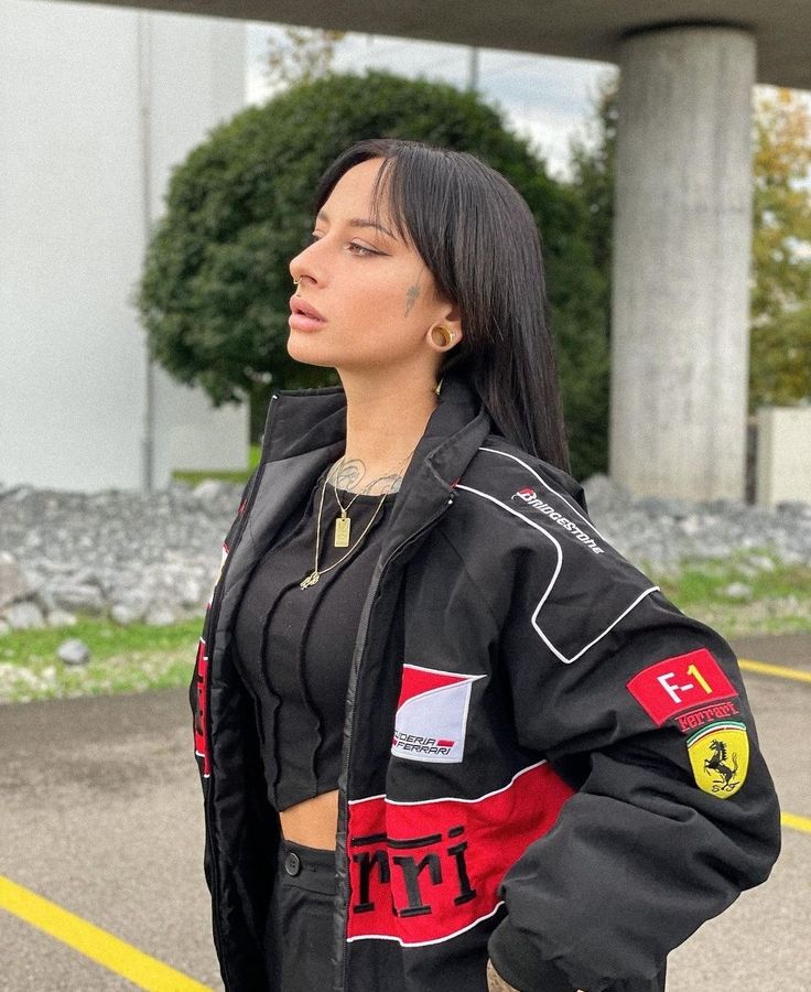 Embroidered Black Ferrari F1 Jacket — Motorsport Luxe - Prime Fitz