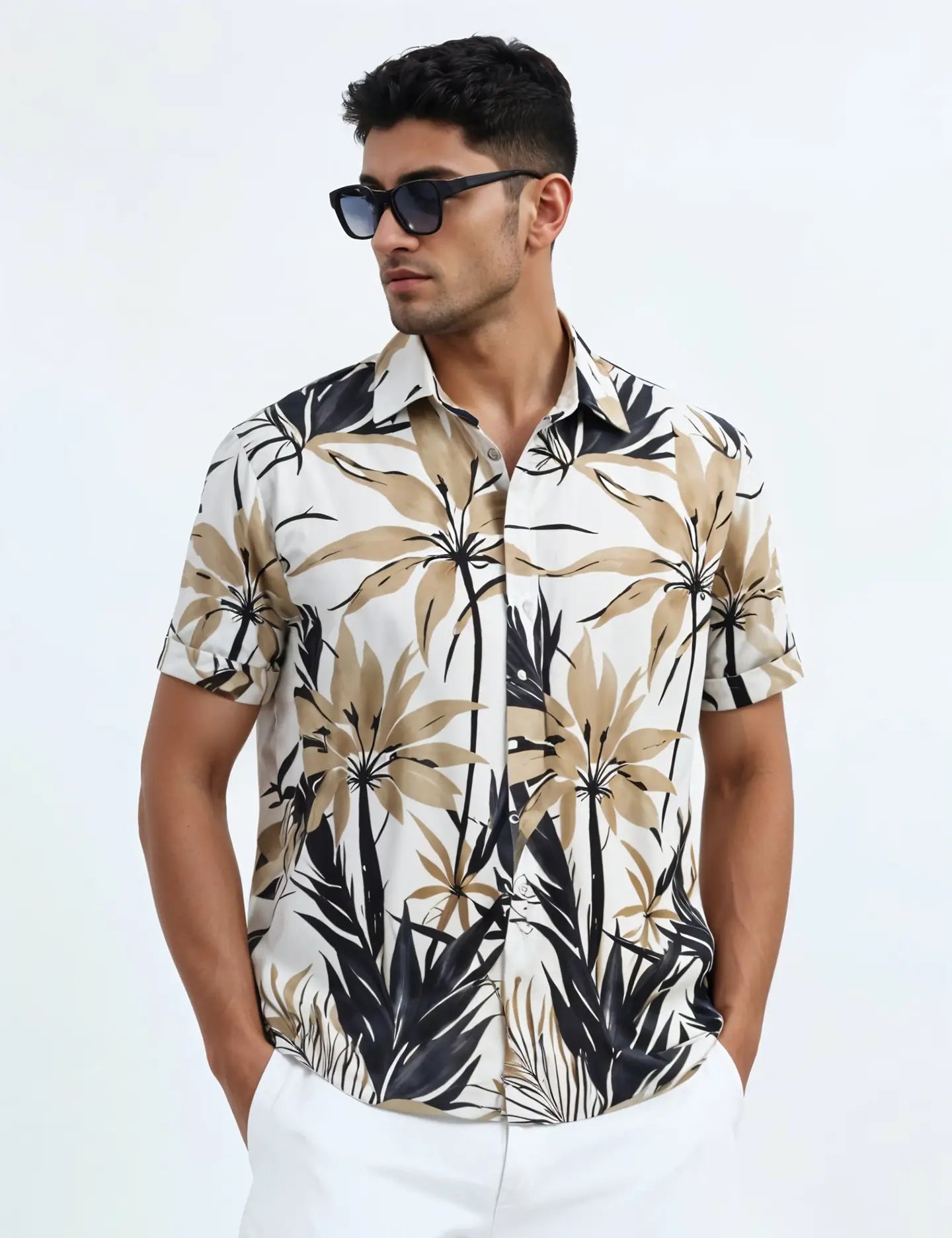 Yellow Floral Men's Shirt Half Sleeves Exclusive Summer Edition - Prime Fitz