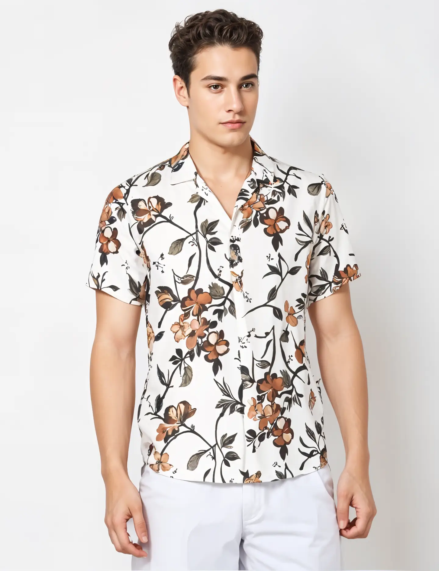 Tulip Printed Men's Shirt Half Sleeves Exclusive Summer Edition - Prime Fitz