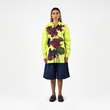 Fanged floral cotton shirt - Lime Green