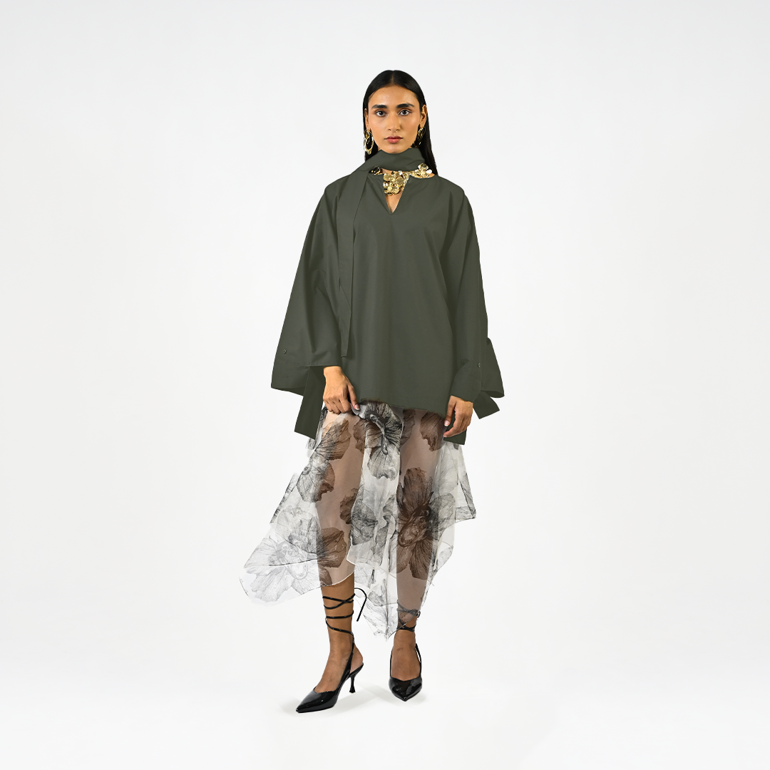 HUEMN Kaftan kurta hybrid - Dark Green