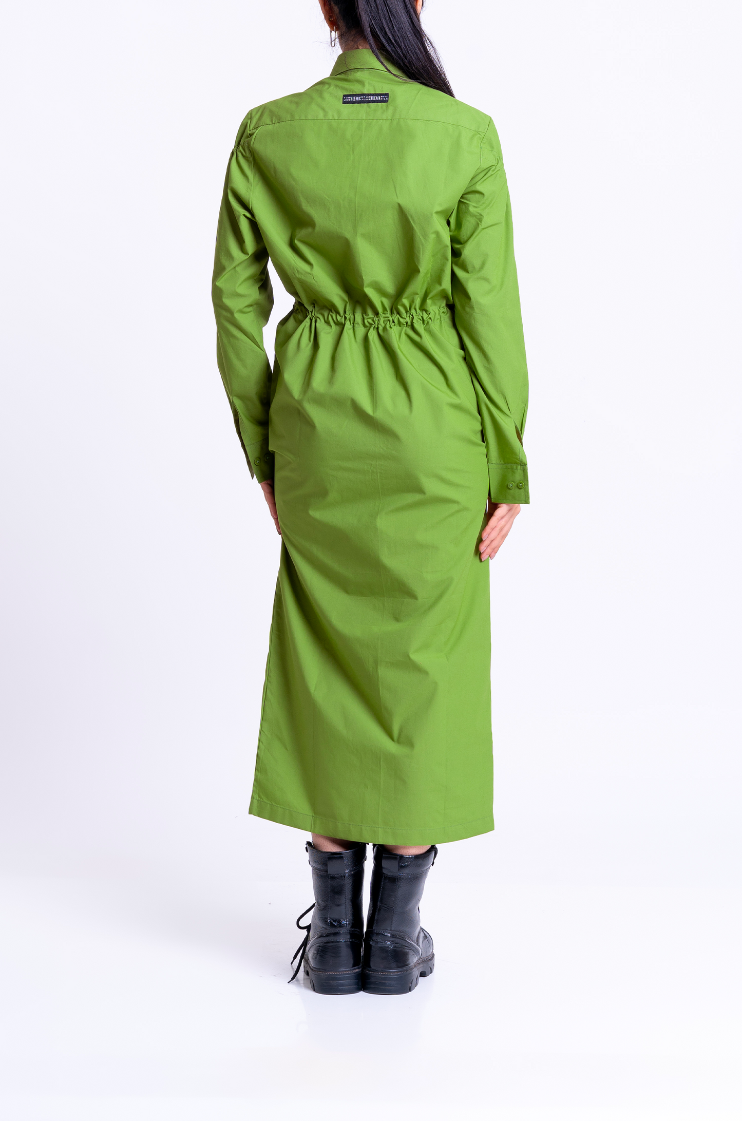 Drawstring Dress (Olive)
