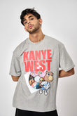Grey Melange Best Of Ye Oversized T-shirt
