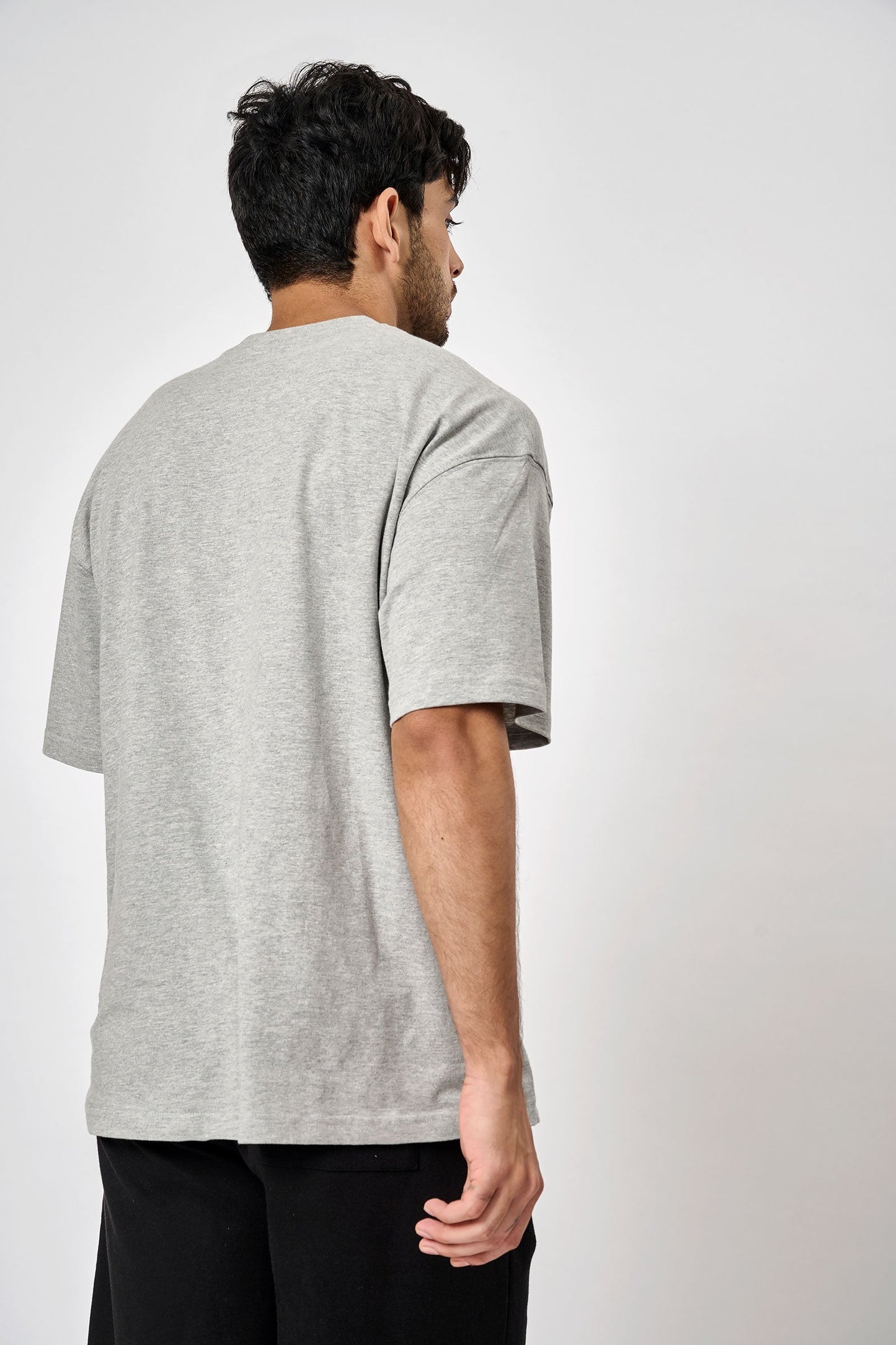 Grey Melange Best Of Ye Oversized T-shirt