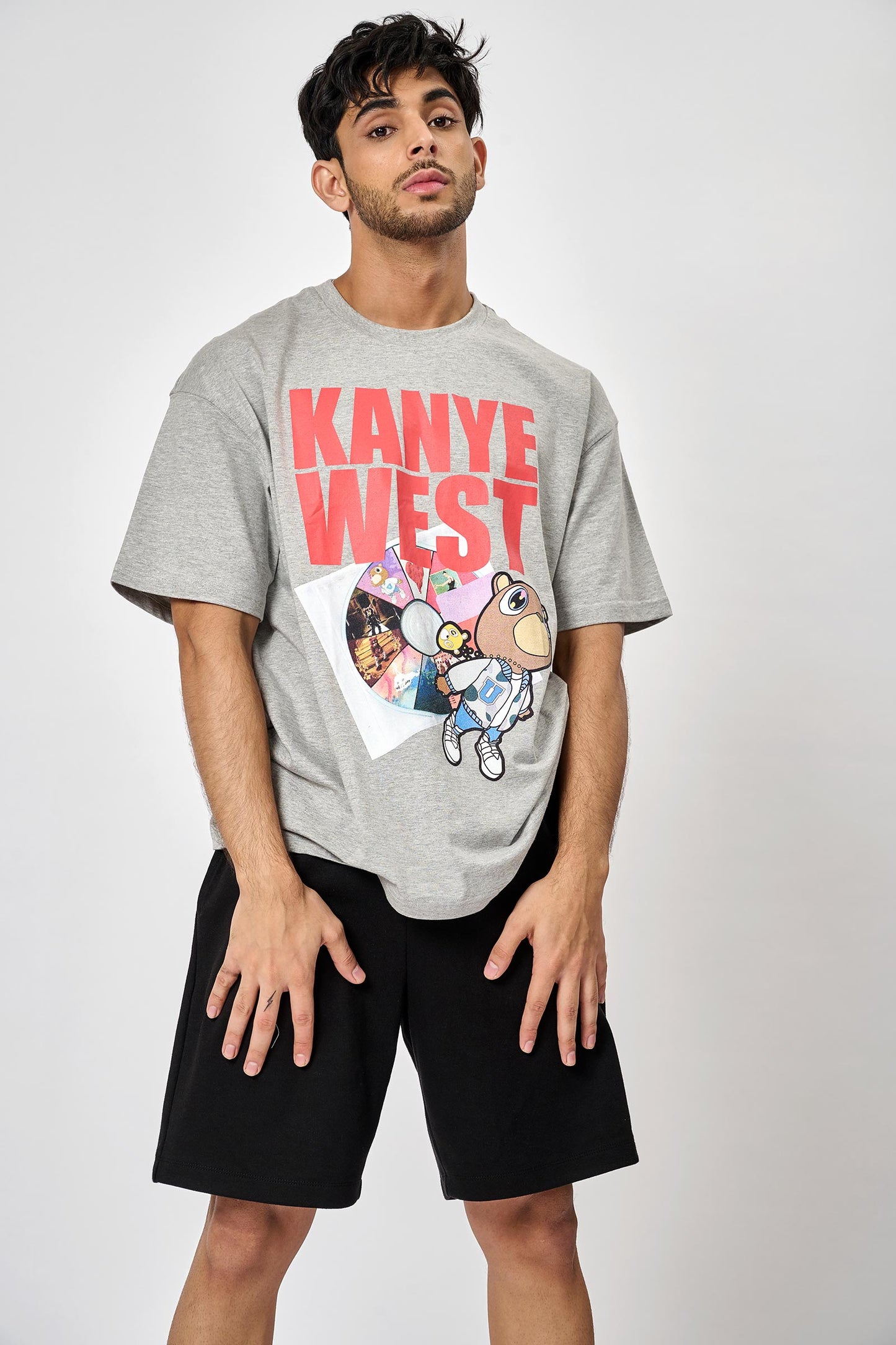 Grey Melange Best Of Ye Oversized T-shirt