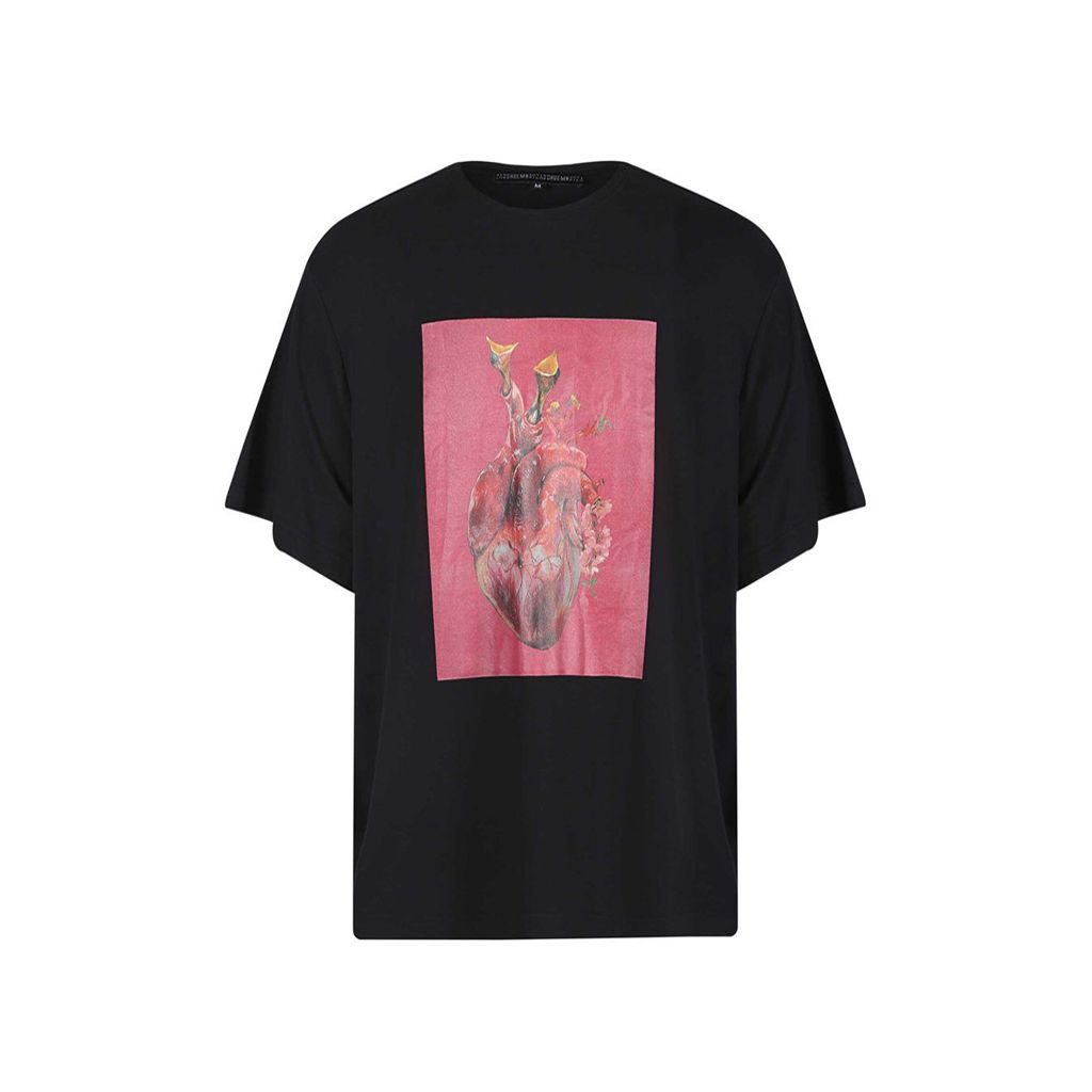 'Birth Of A Heart' Print T-Shirt (Black)