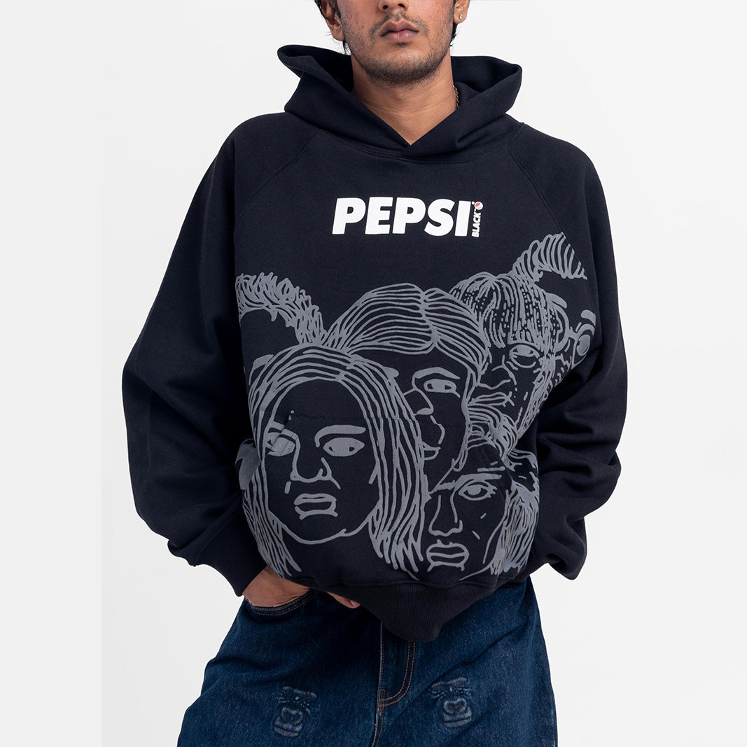 Pepsi X Huemn Black Graphic Hoodie