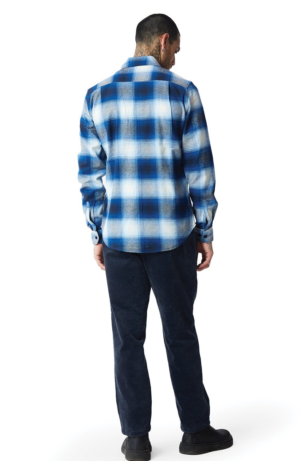 Hues of Blue Plaid Regular Fit Shirt