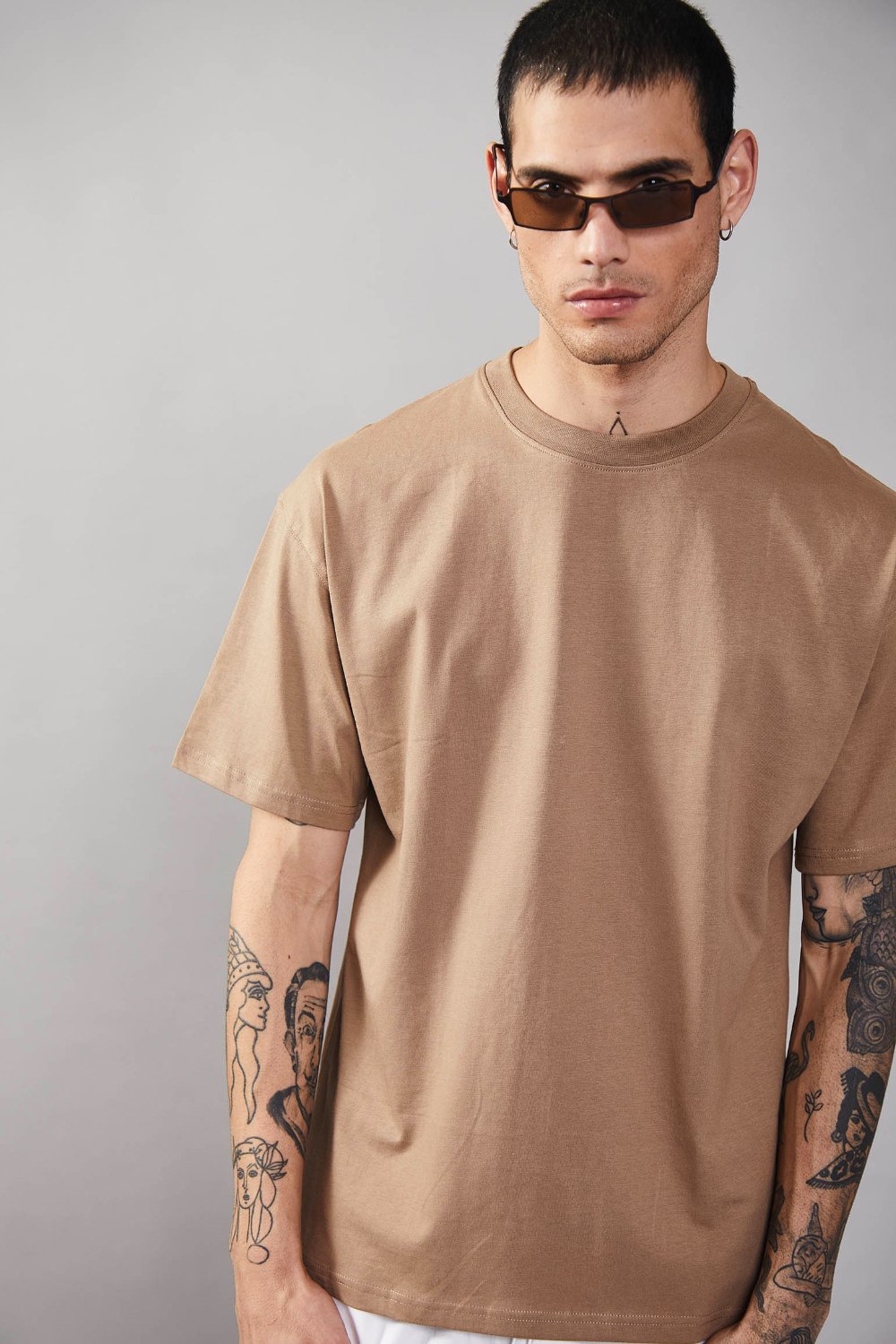Khaki Heavyweight Oversized T-shirt