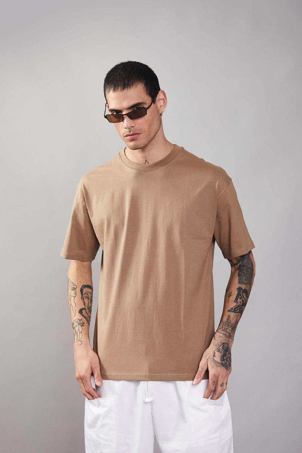 Khaki Heavyweight Oversized T-shirt