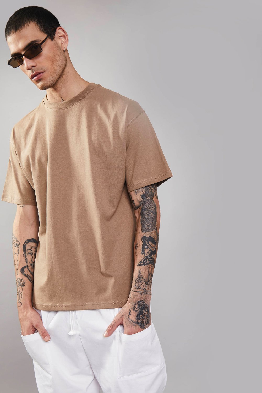 Khaki Heavyweight Oversized T-shirt