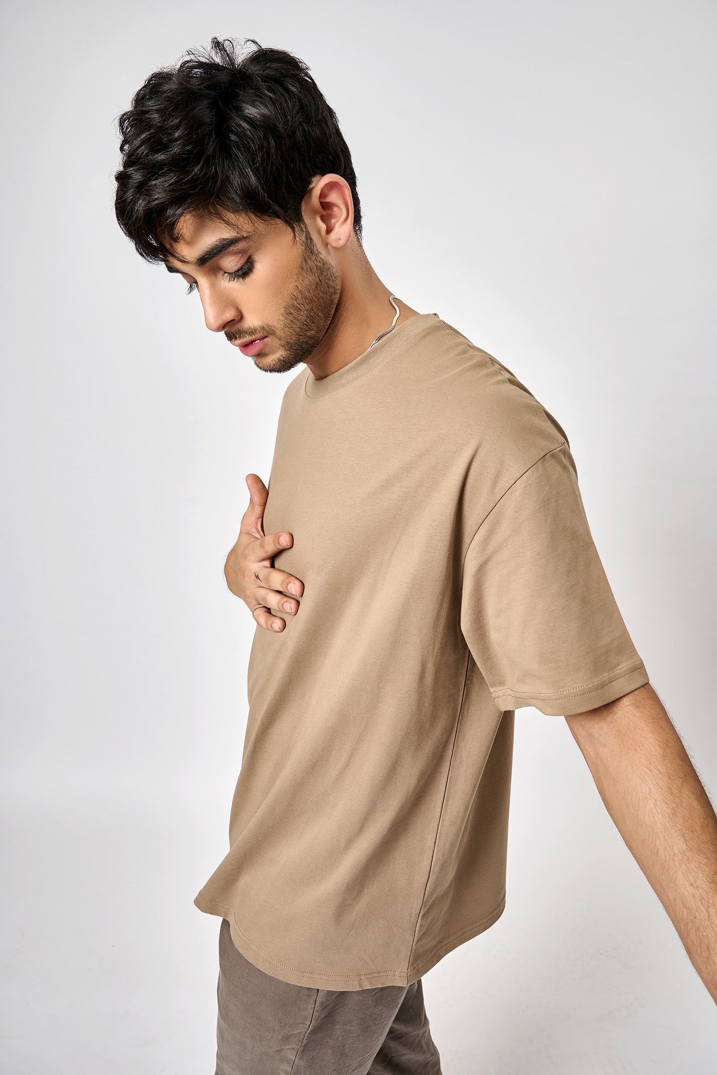 Khaki Heavyweight Oversized T-shirt