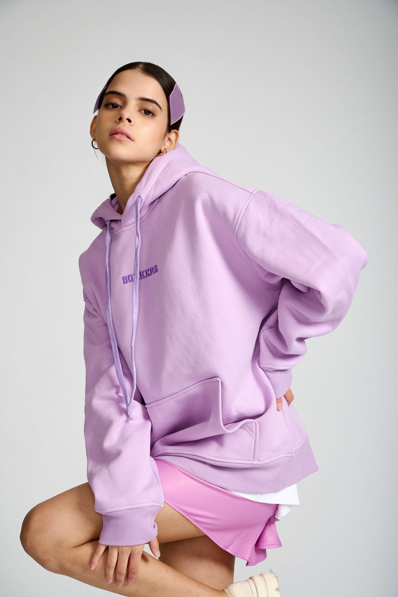 Lilac Signature Oversized Heavyweight Hoodie (Fleece) - Prime Fitz