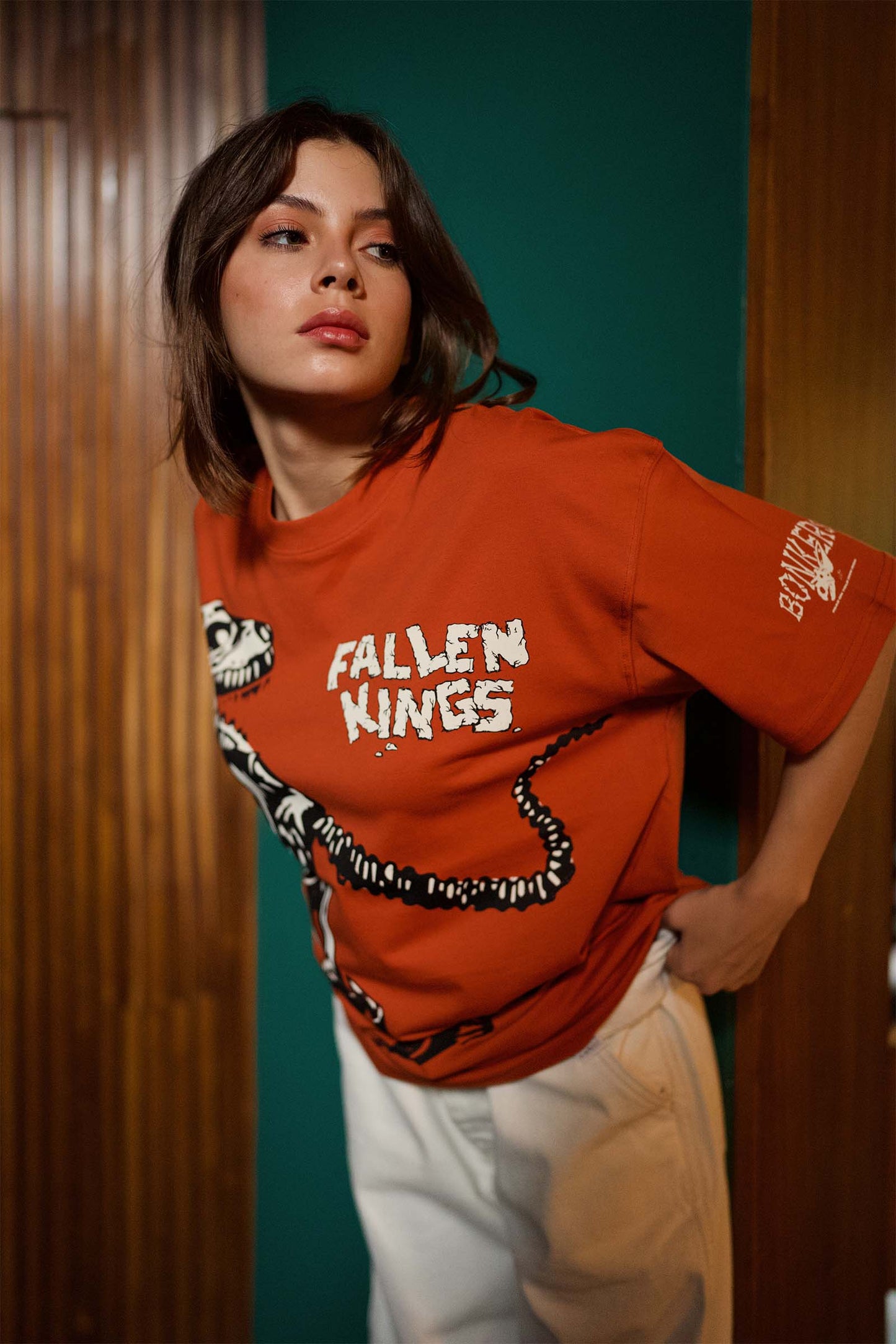 Orange Fallen Kings Oversized T-shirt