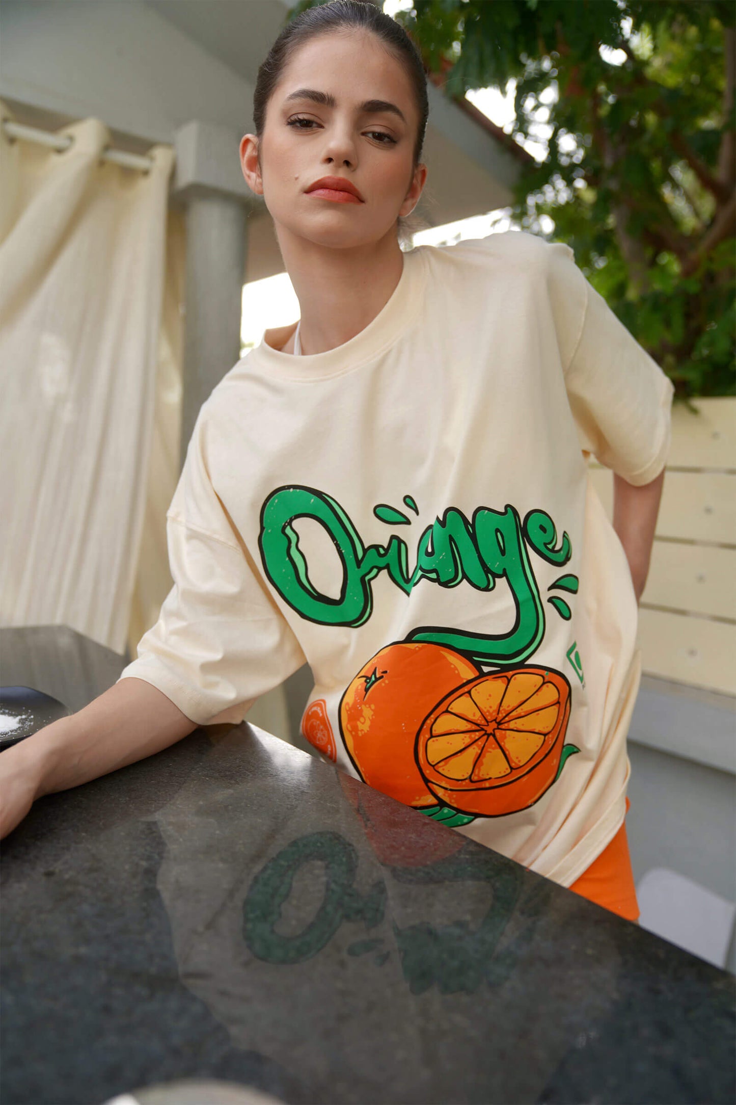 Orange Oversized T-shirt