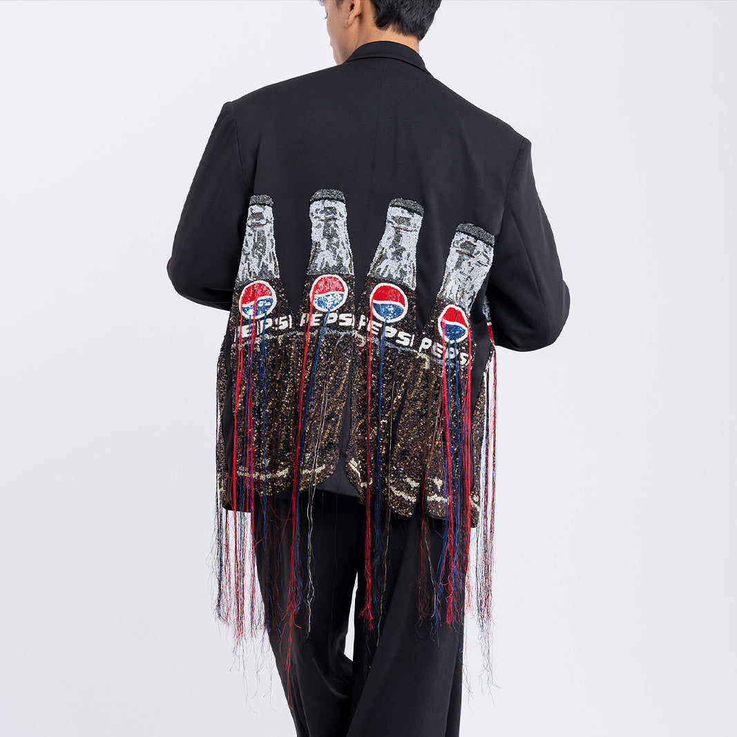 Handcrafted 'Pepsi' Blazer