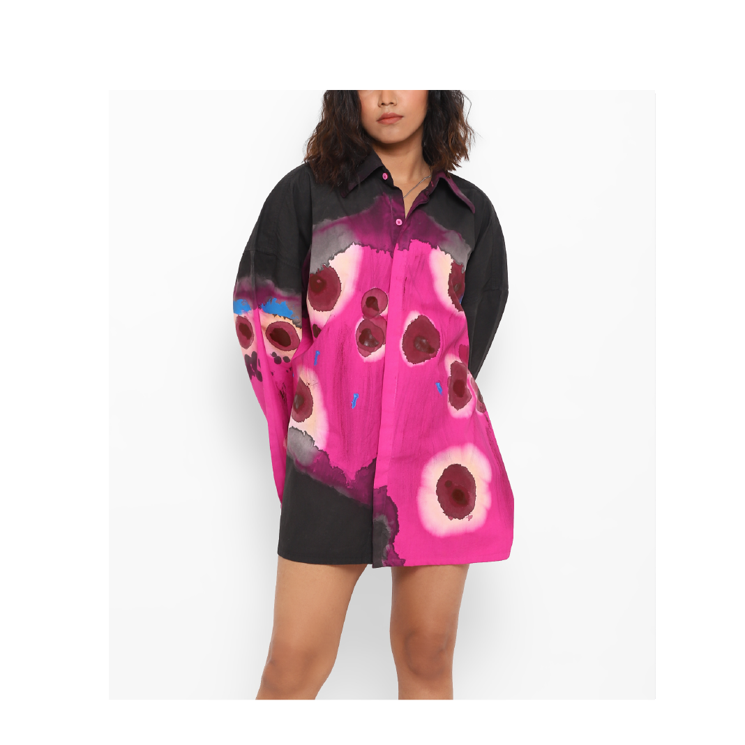 Huemn Blood Washed Shirt (Hot Pink)