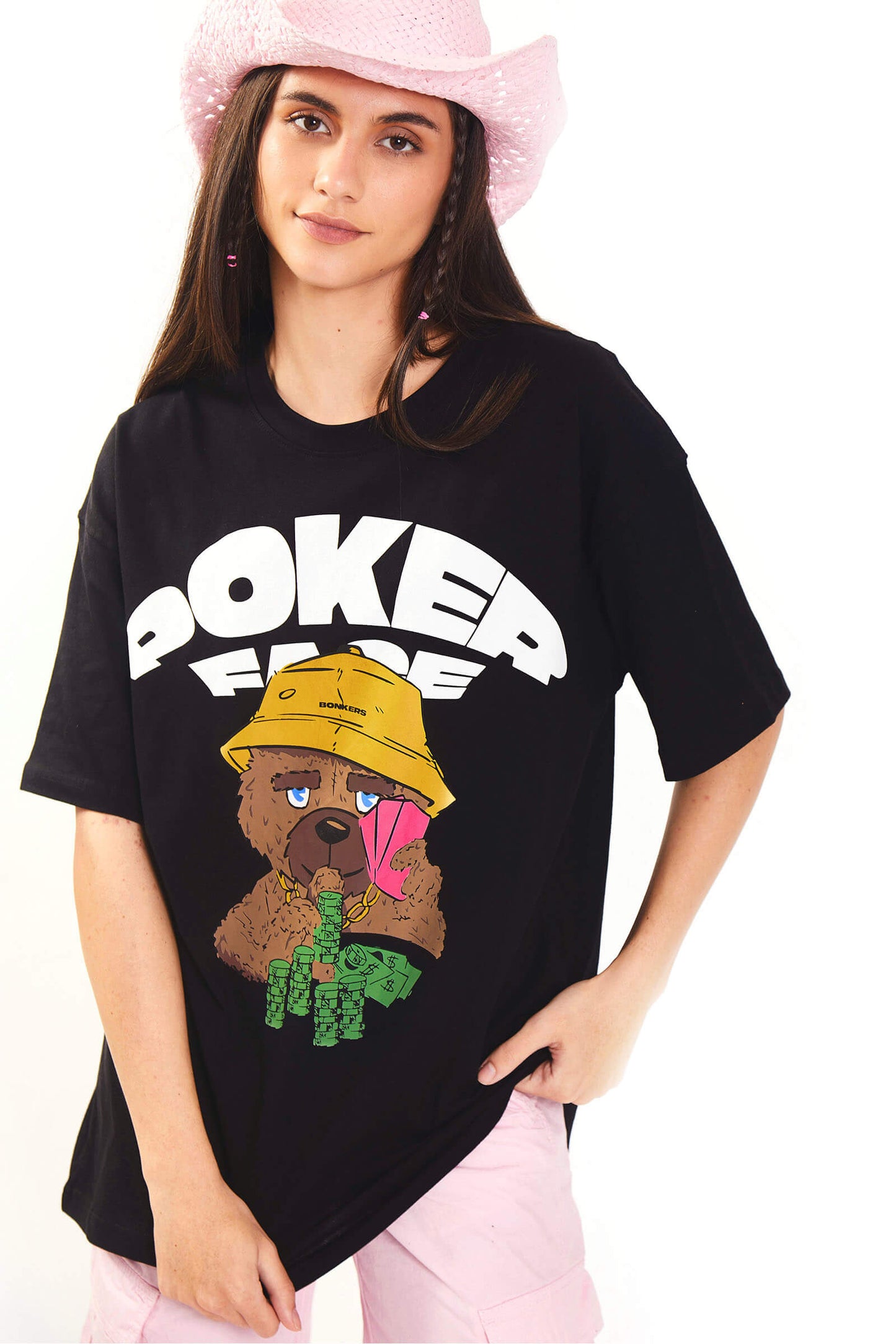 Poker Face Oversized T-Shirt