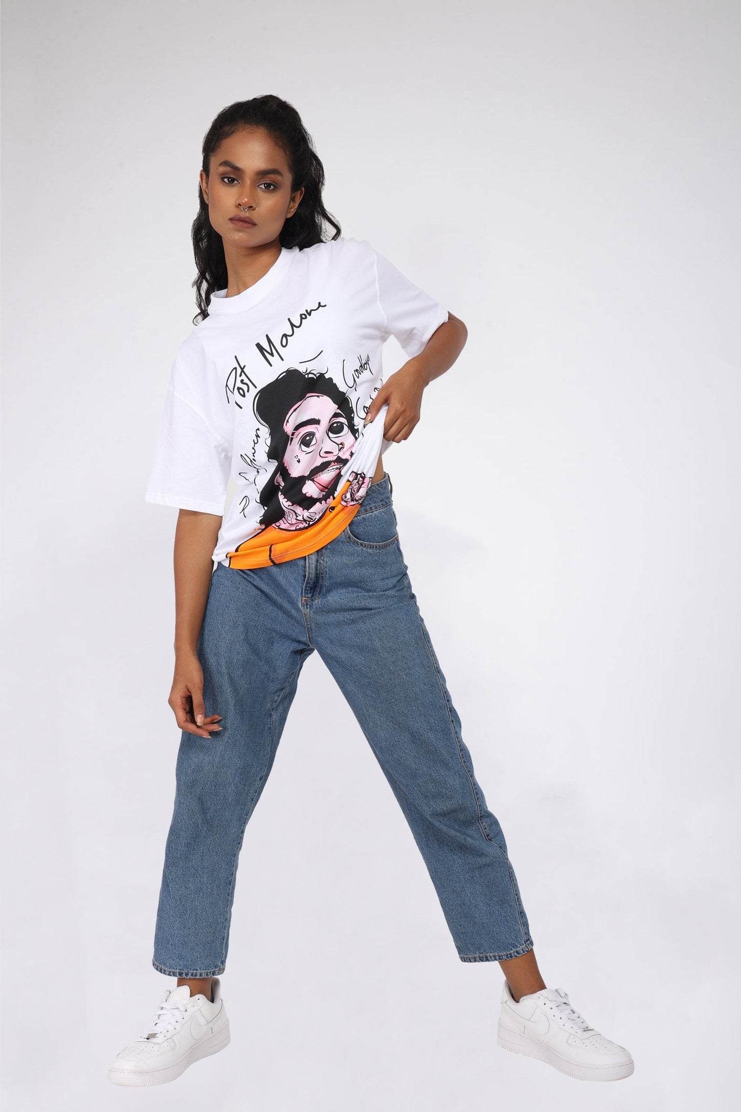 Post Malone Illustration Oversized T-shirt