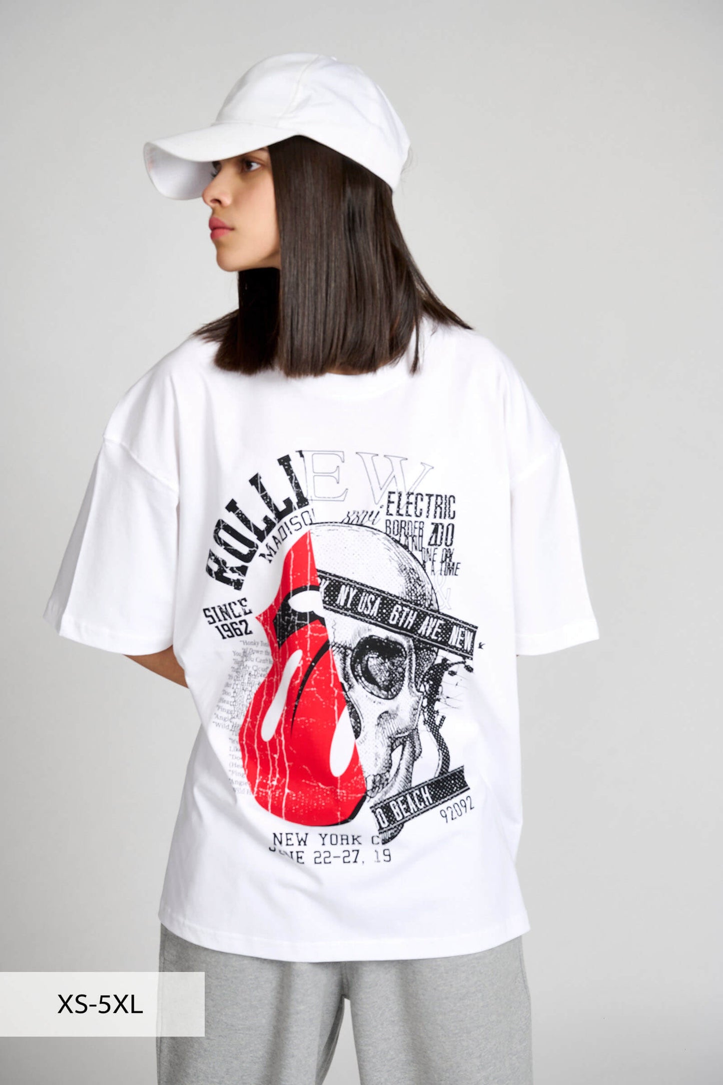 Punk White Oversized T-shirt