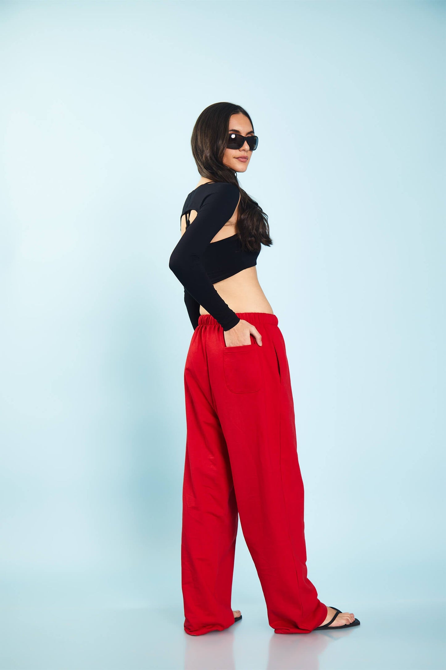 Red Loose Fit Joggers