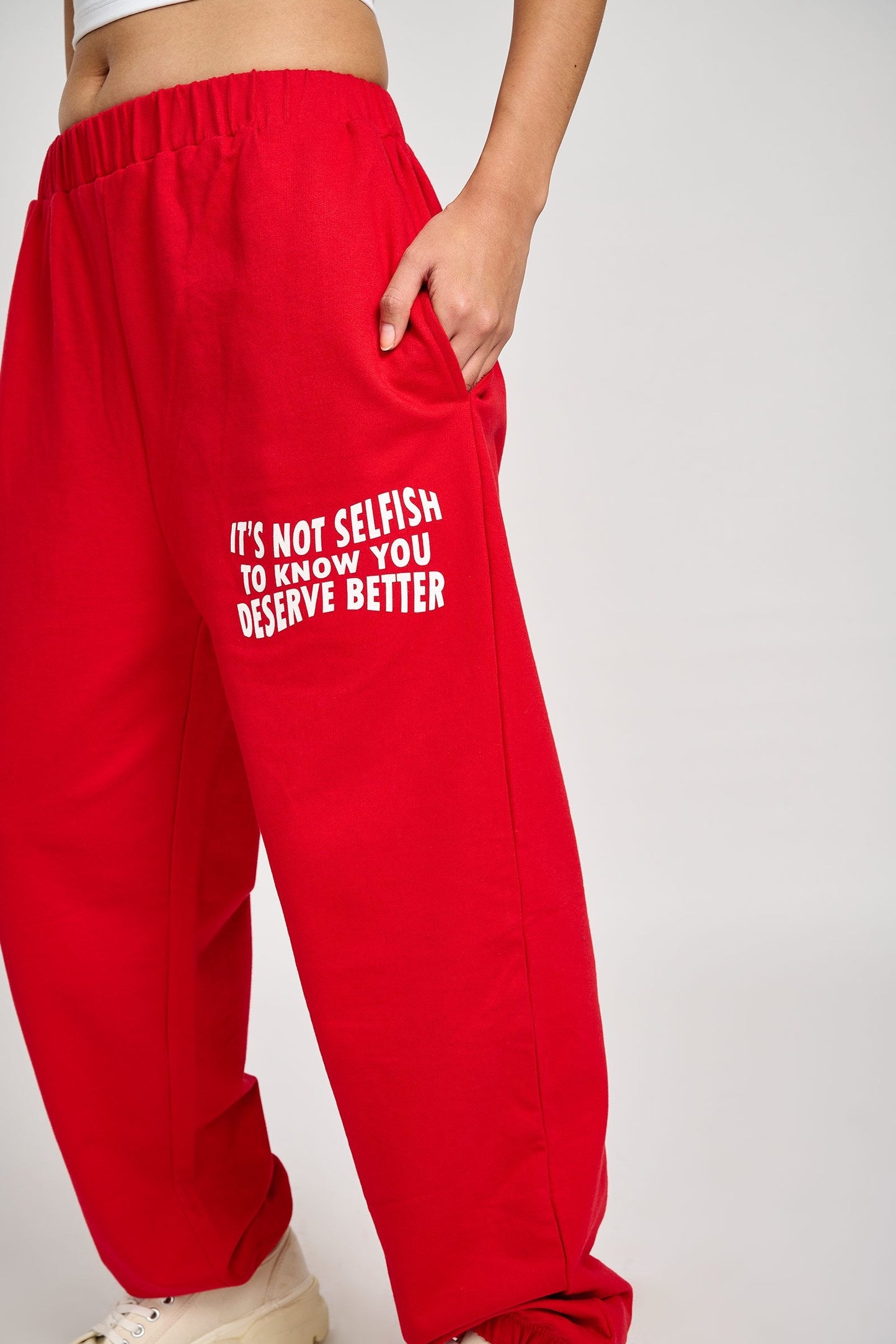 Red Self Love Joggers