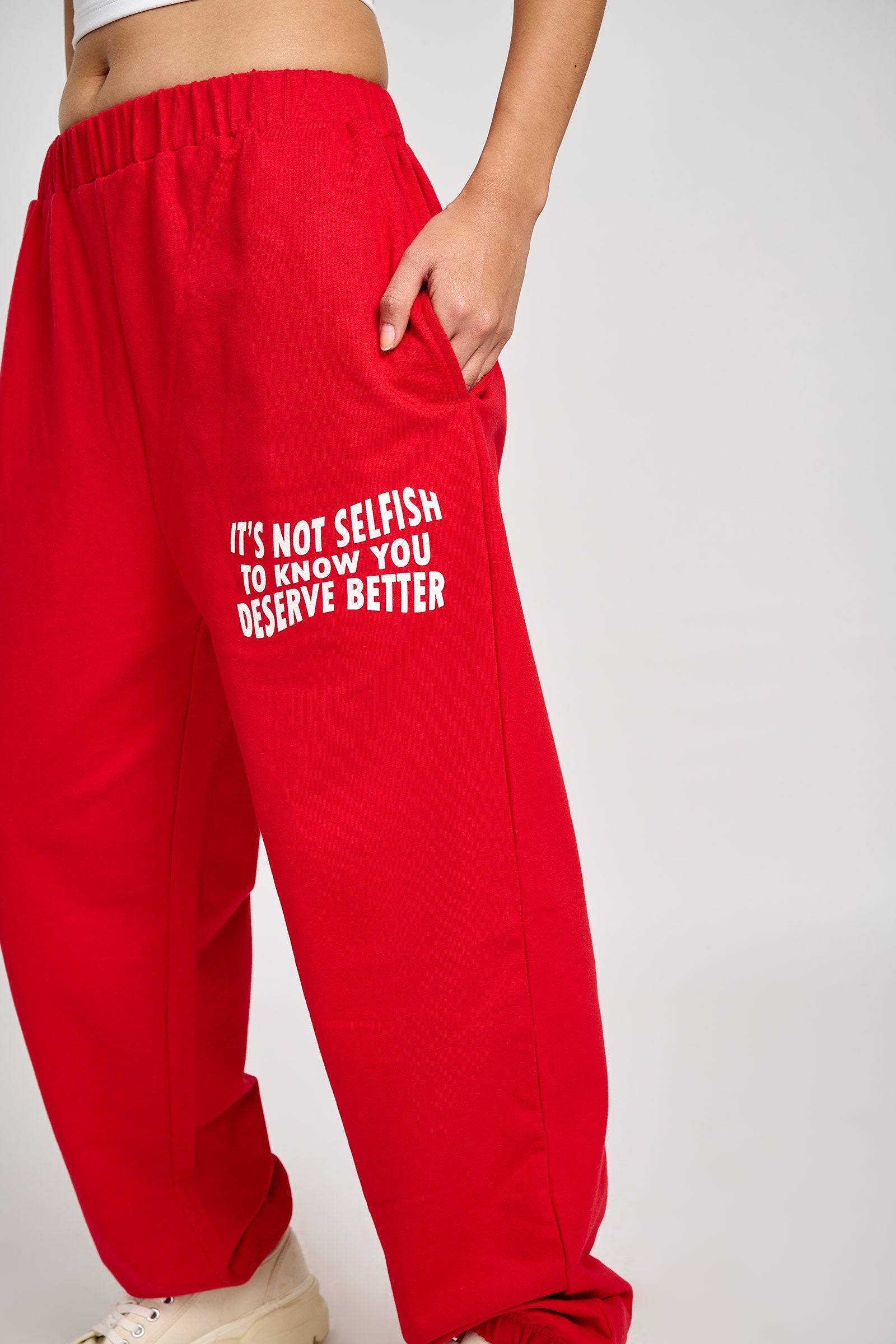 Red Self Love Joggers