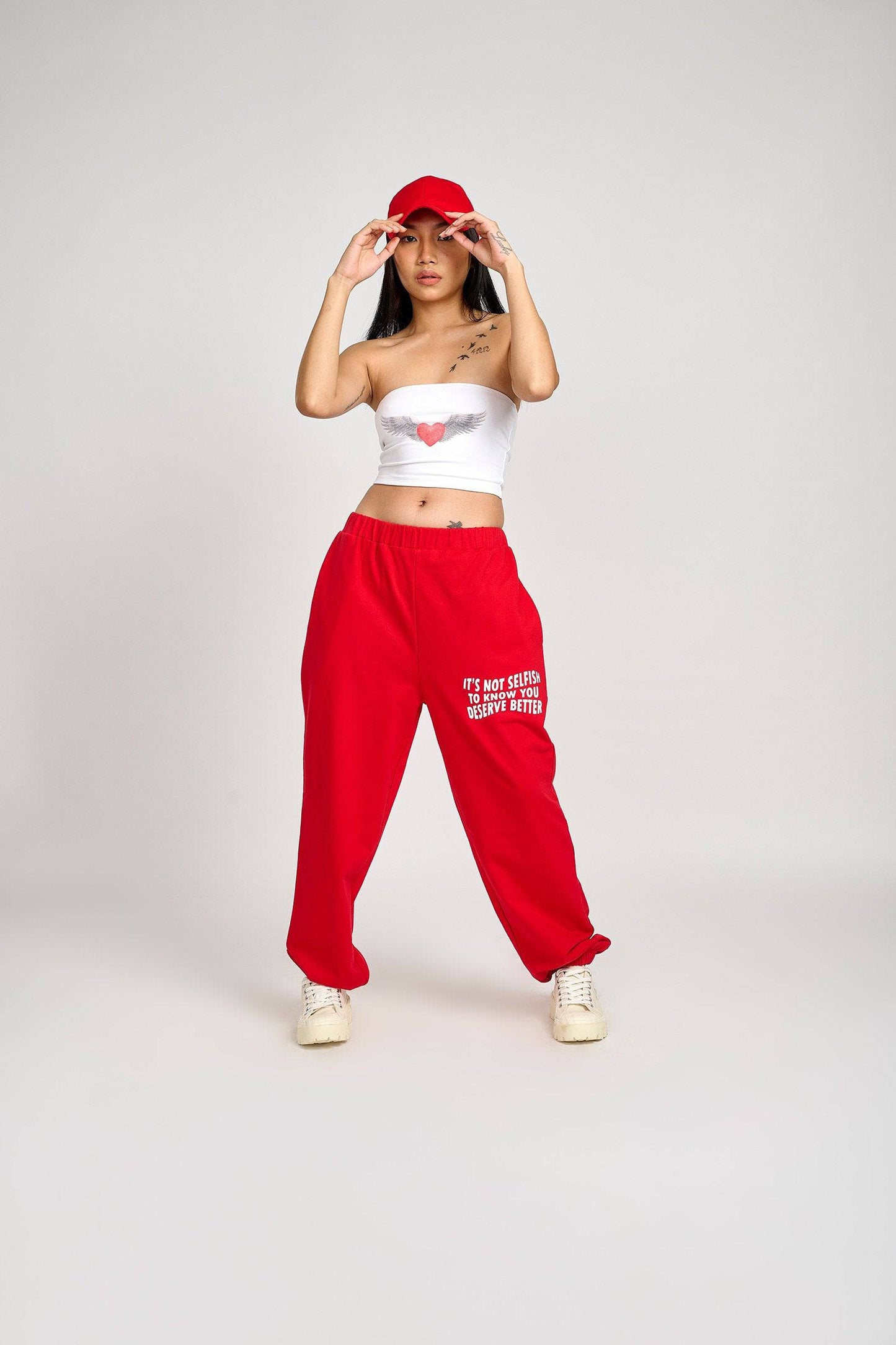 Red Self Love Joggers