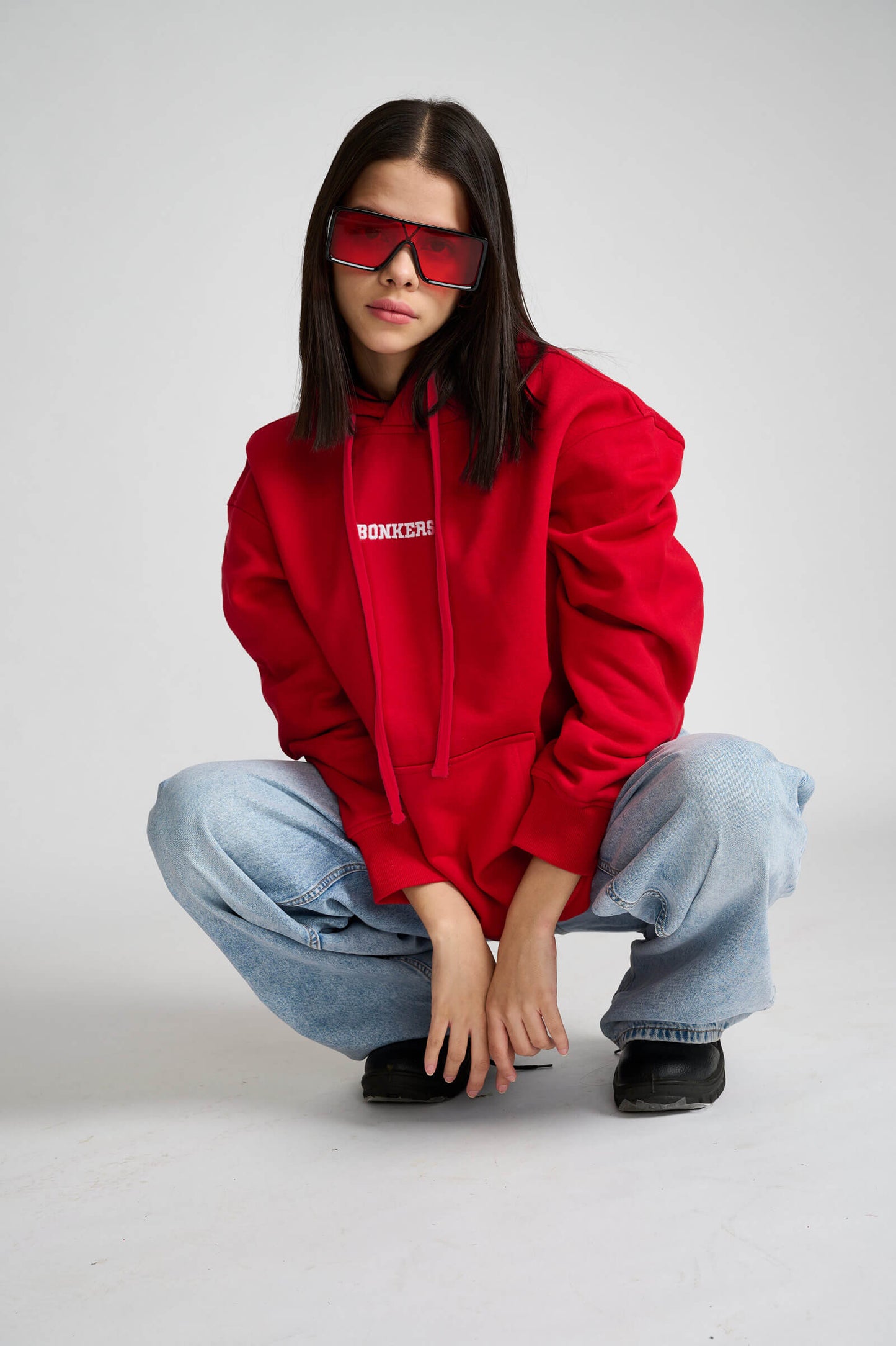 Red Signature Oversized Heavyweight Hoodie (Fleece)