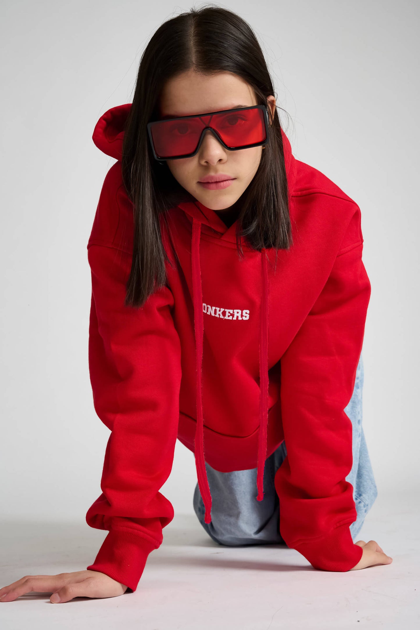 Red Signature Oversized Heavyweight Hoodie (Fleece)