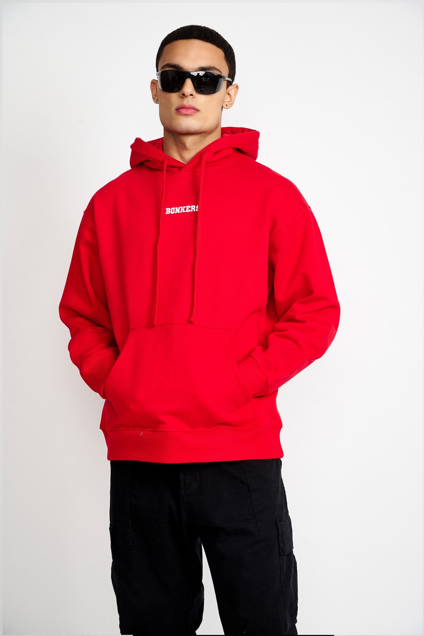 Red Signature Oversized Heavyweight Hoodie (Fleece)