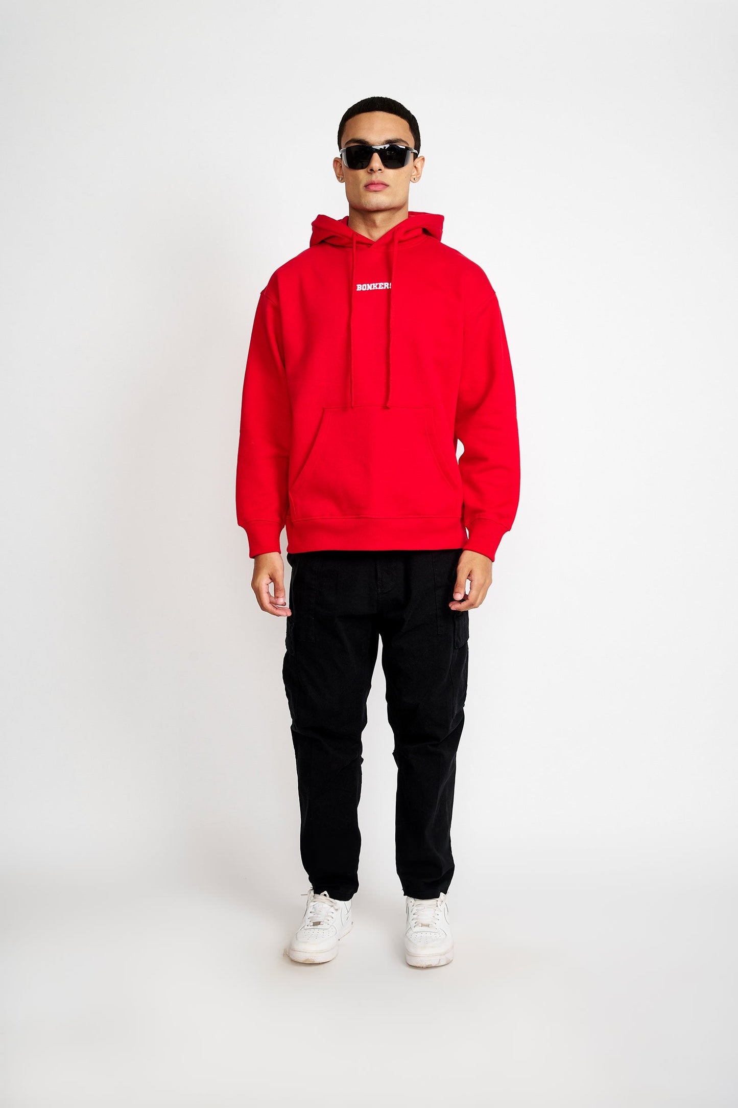Red Signature Oversized Heavyweight Hoodie (Fleece)