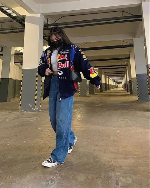 Red Bull Vintage Embroidered Jacket – Classic Motorsport Icon - Prime Fitz