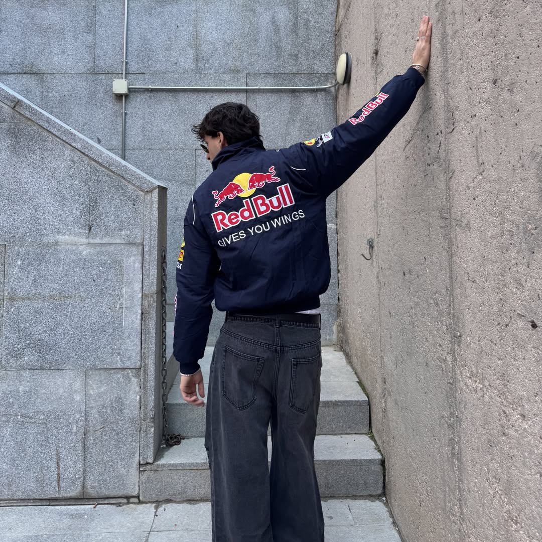 Red Bull Vintage Embroidered Jacket – Classic Motorsport Icon - Prime Fitz