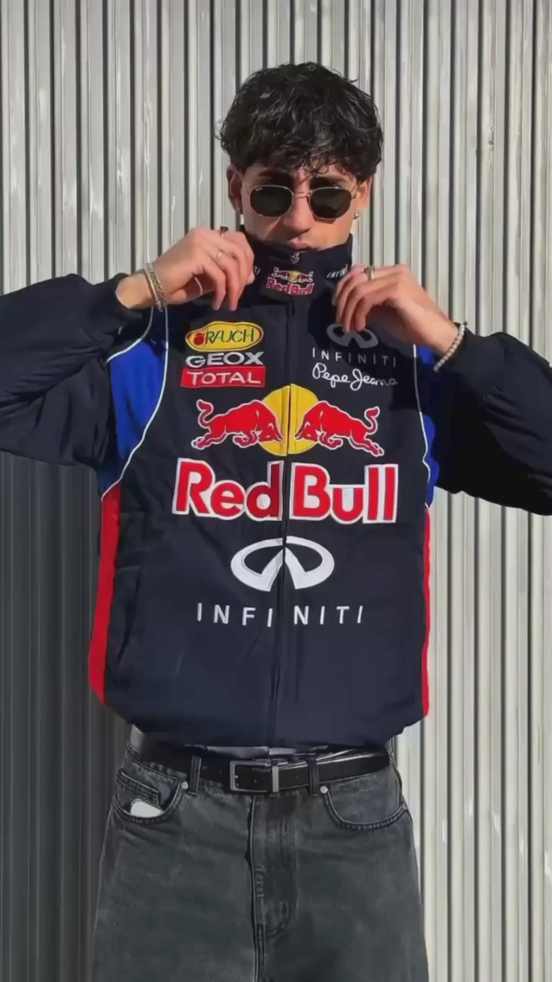 Red Bull Vintage Embroidered Jacket – Classic Motorsport Icon - Prime Fitz