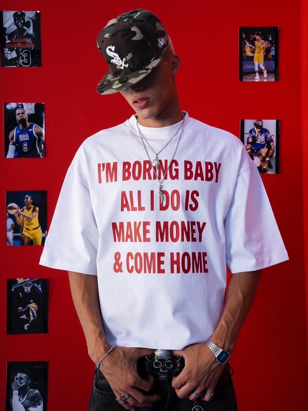 "I'm Boring Bby" Oversized Boxy Tee - Prime Fitz