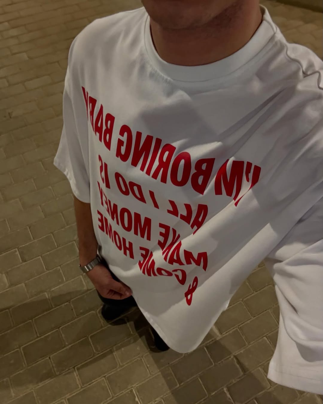 "I'm Boring Bby" Oversized Boxy Tee - Prime Fitz