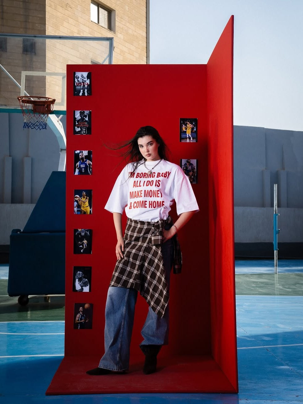 "I'm Boring Bby" Oversized Boxy Tee - Prime Fitz