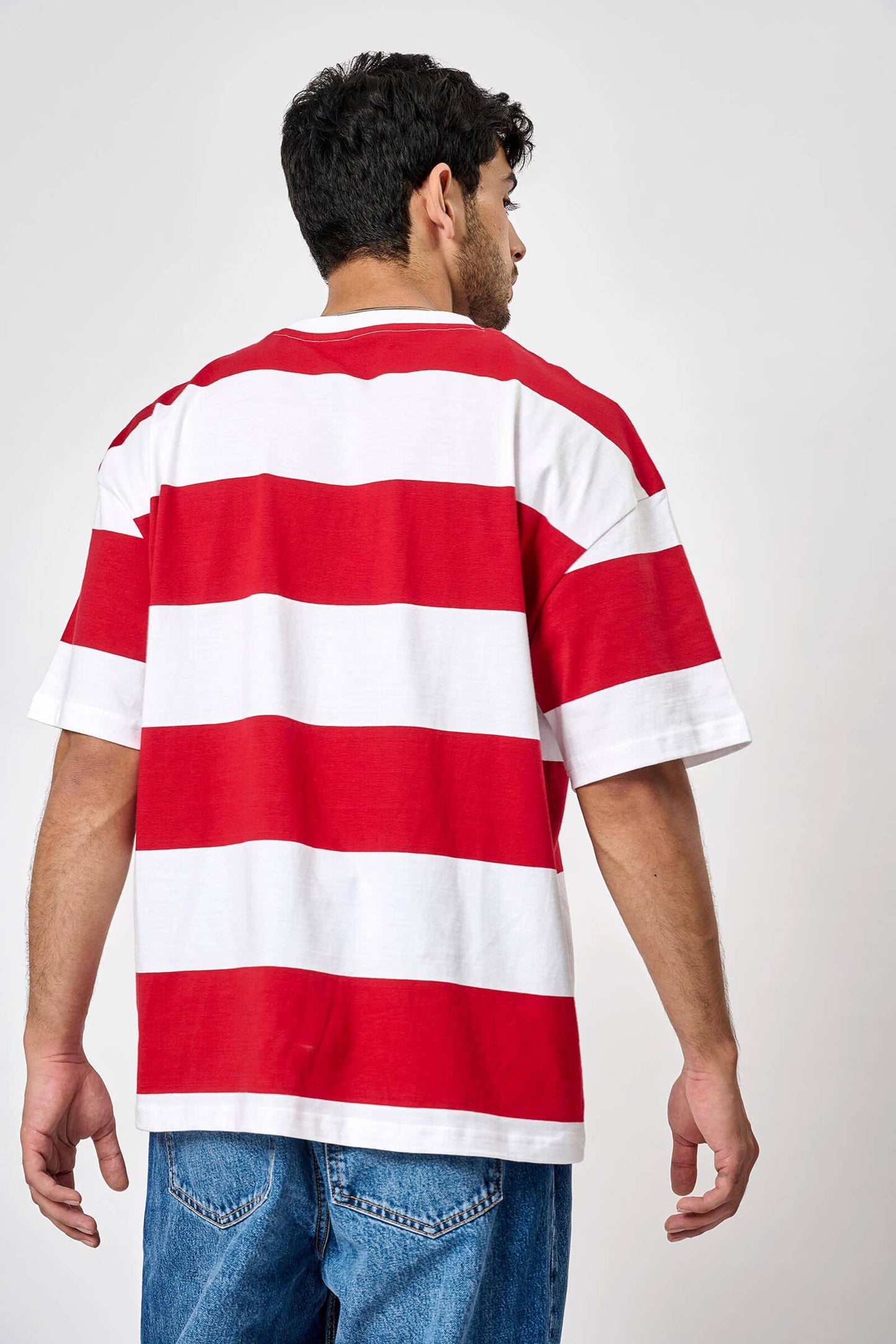Ruby Stripes Heavyweight Oversized T-shirt